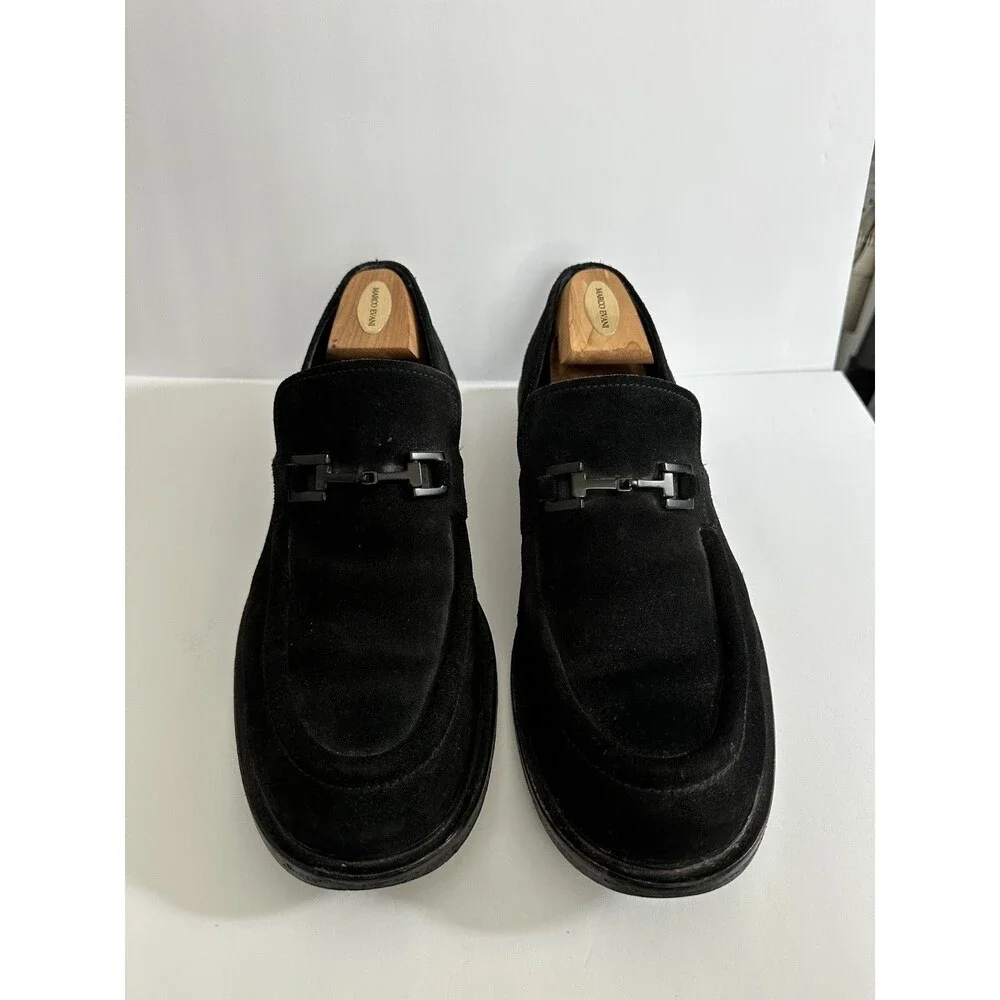 Vintage Very Good Cond. Gucci Black Suede (Men's) US 12D Loafers - UK 11 / EU 47